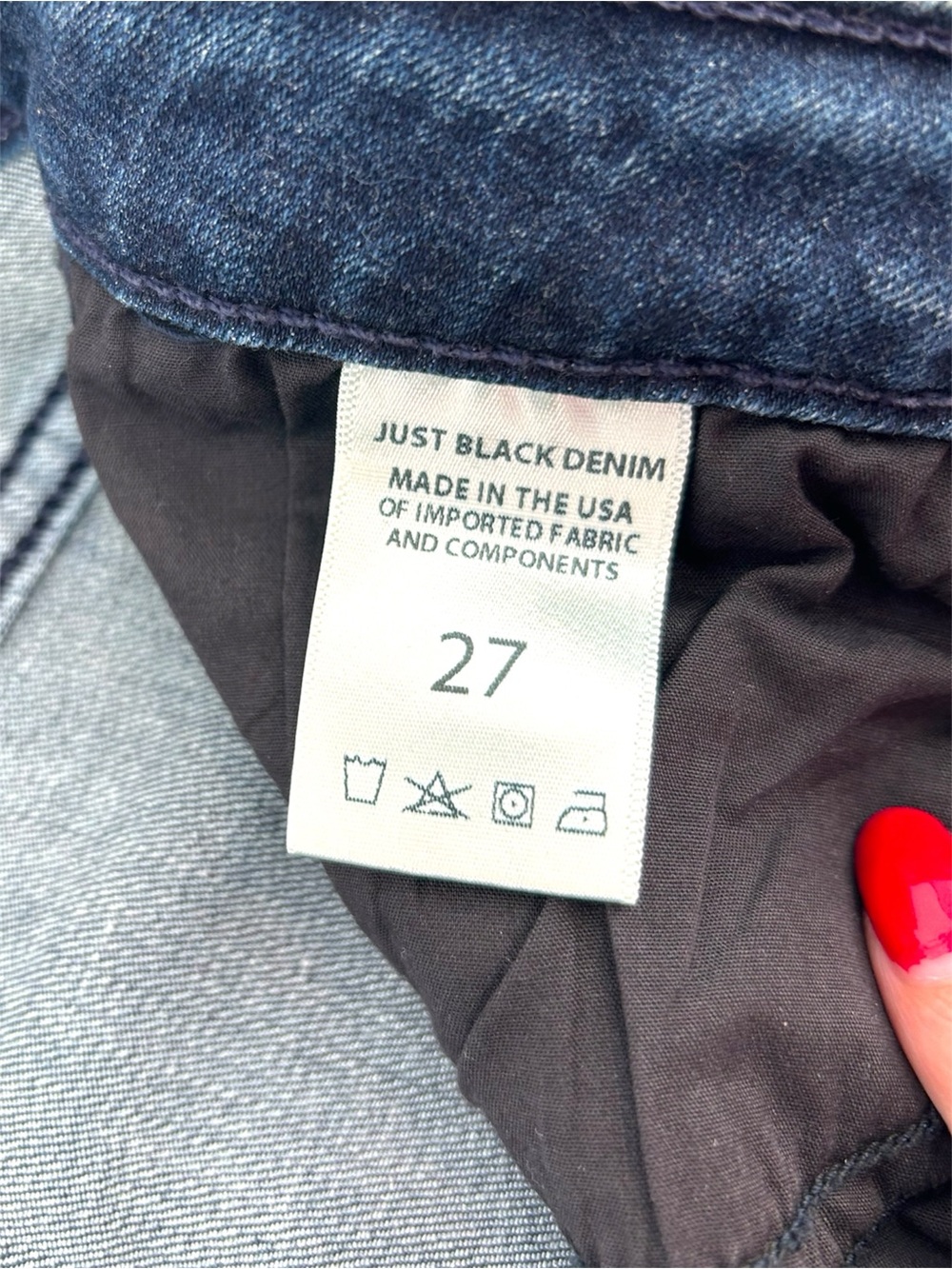 Just Black Denim JBD High Rise Stretch Frayed Hem Flare Jeans Size 27 - Picture 9 of 10